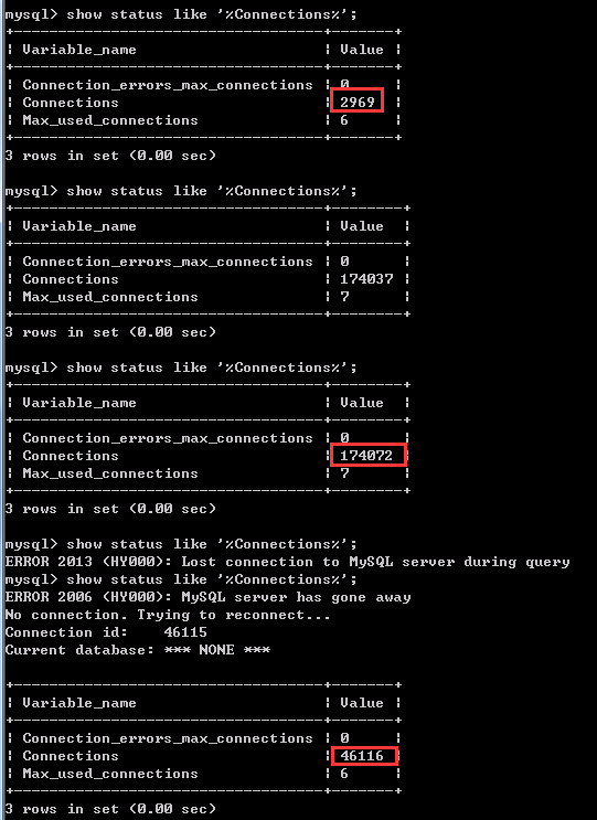 当前连接数已达到设定的连接数_mysql当前连接数_mysql当前连接数